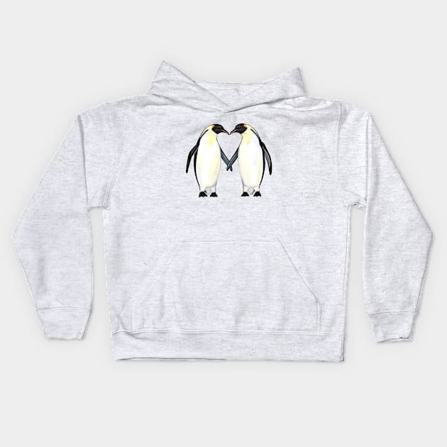 Penguins: Love You Snow Much Kids Hoodie by stylecomfy